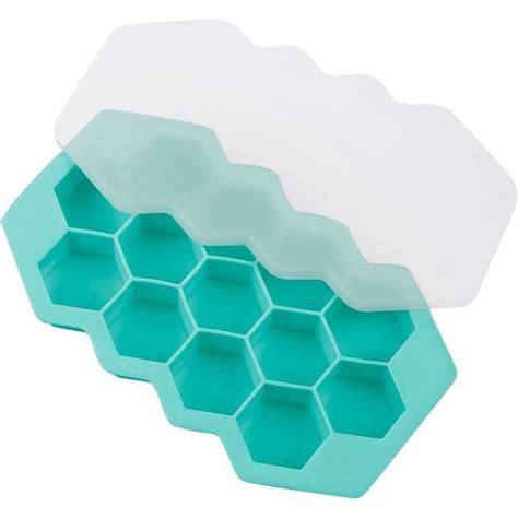 Moule à glaçon forme hexagonale silicone 20,8x12,5x2,3cm.